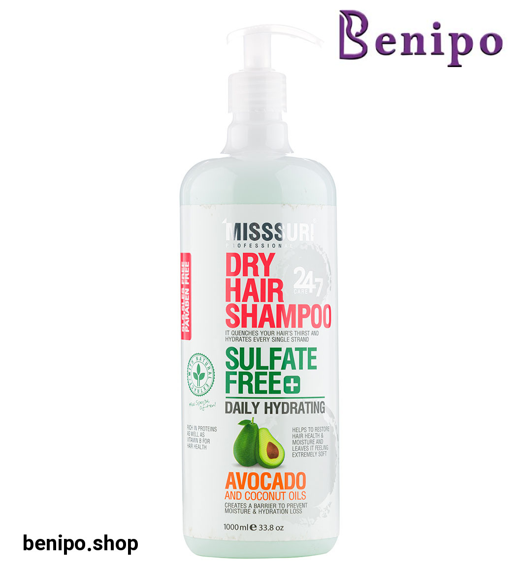 شامپو فاقد سولفات مناسب موهای خشک حجم 1000 میل