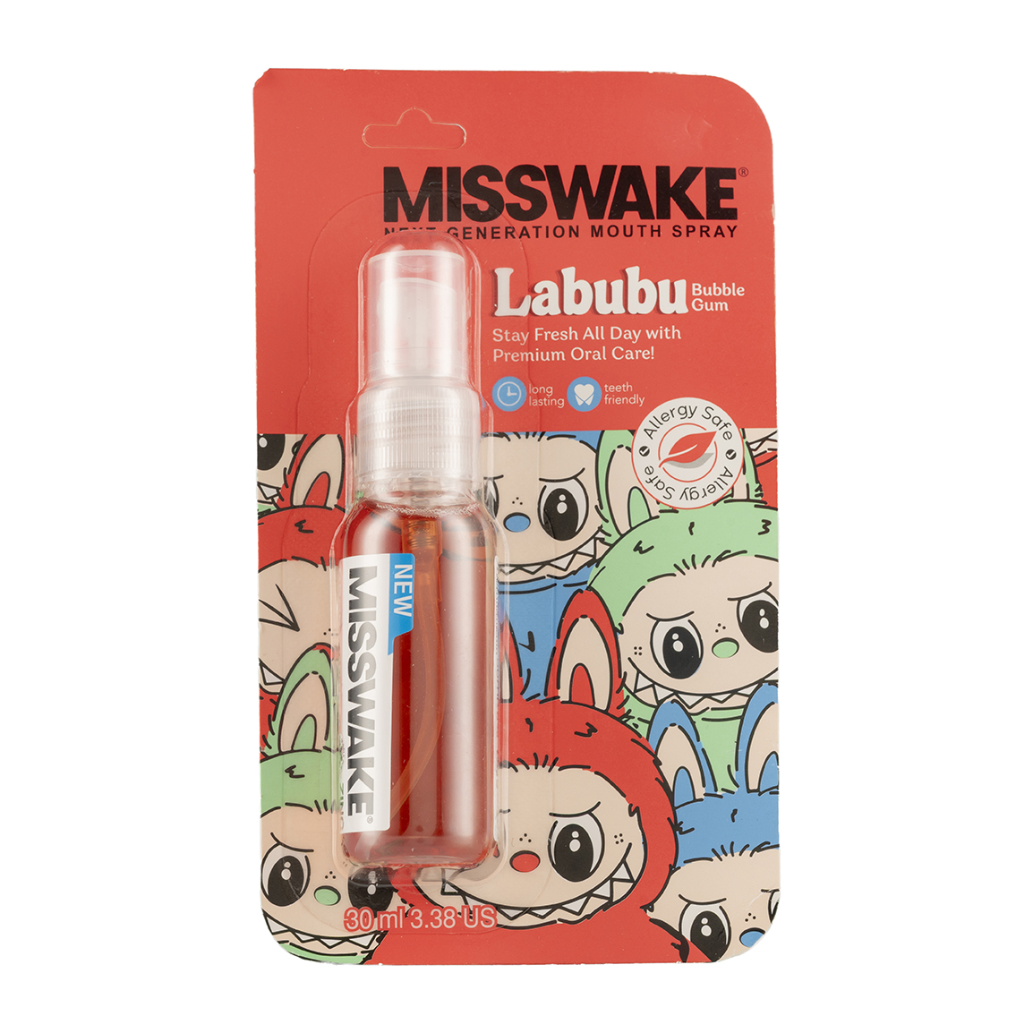 اسپری خوشبوکننده دهان با رایحه آدامس بادکنکی طرح لبوبو حجم 30 میلی لیتر