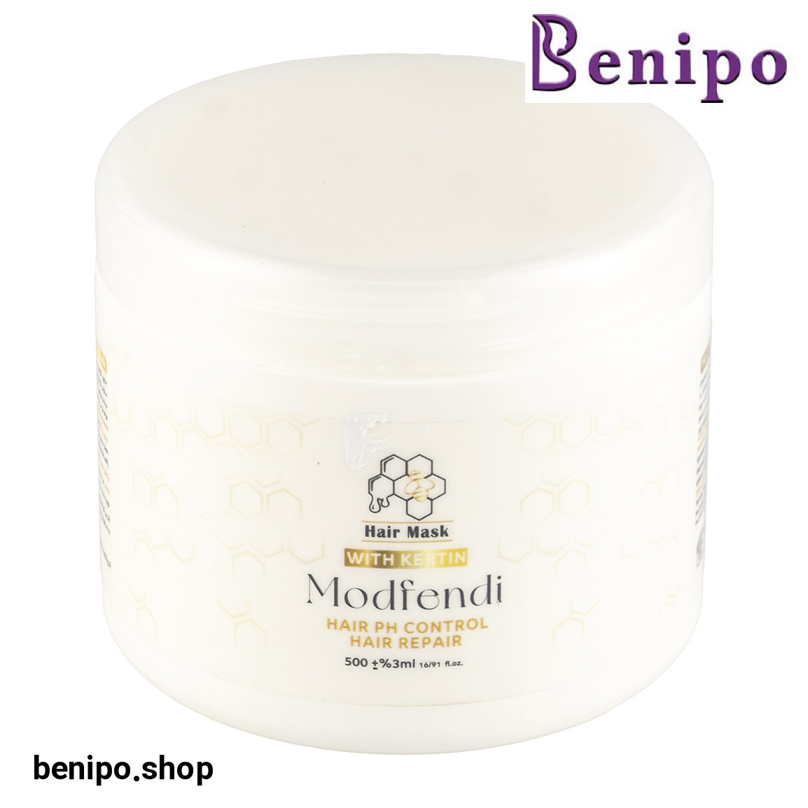 ماسک مو با آبکشی حاوی کراتین و عصاره عسل مناسب مو خشک حجم 500 میلی لیتر