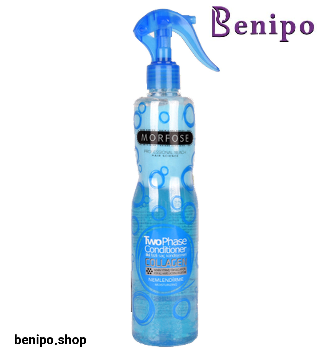 اسپری دوفاز نرم و تغذیه کننده حاوی کلاژن مناسب موهای خشک و شکننده 400 میل