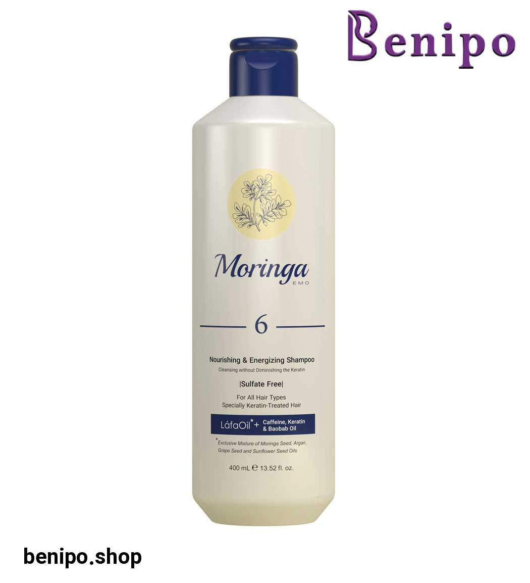 شامپو بدون سولفات مناسب انواع مو به ویژه کراتین شده شماره 6 حجم 400میل