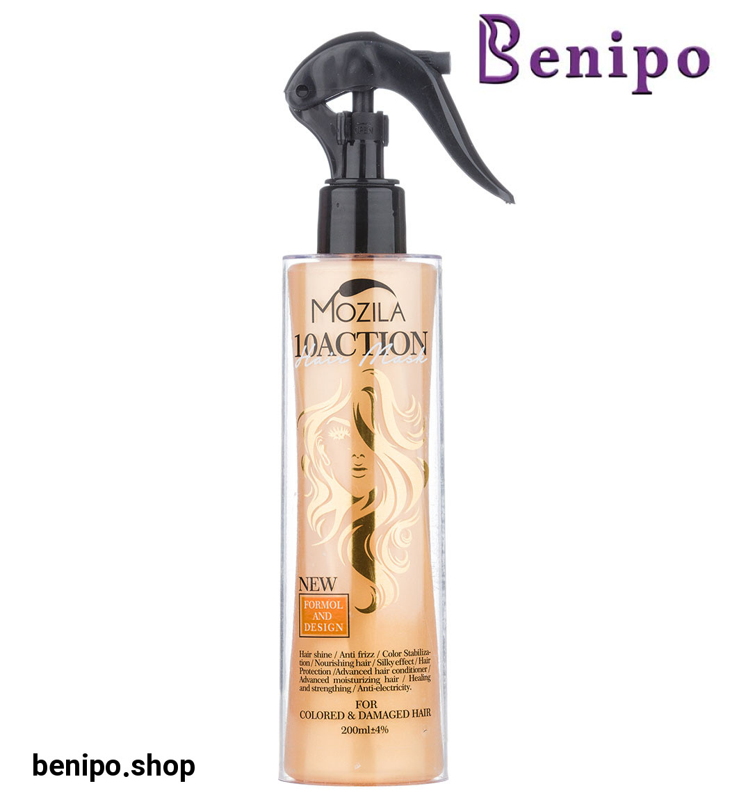 ماسک مو بدون نیاز به آبکشی ده کاره مناسب موهای رنگ شده و آسیب دیده 200میل