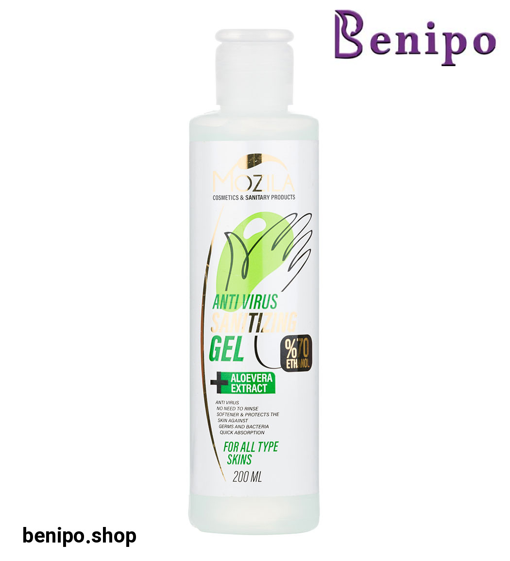 ژل ضدعفونی کننده دست حاوی عصاره آلوئه ورا 70درصد اتانول 200میل