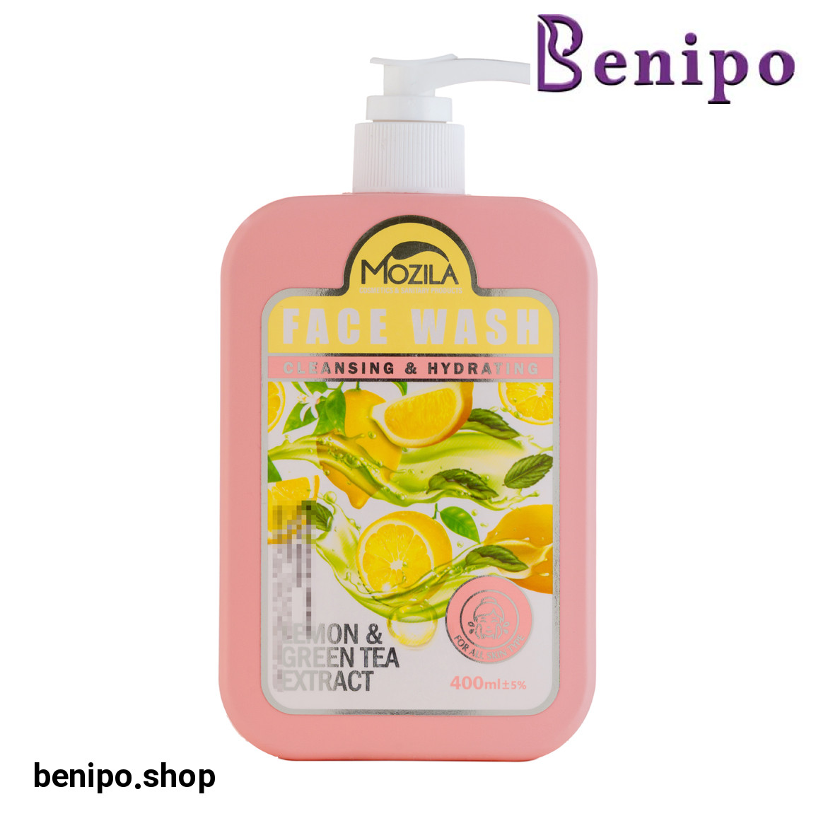 ژل شستشو صورت مناسب انواع پوست حاوی عصاره چای سبز و لیمو ترش 400میل