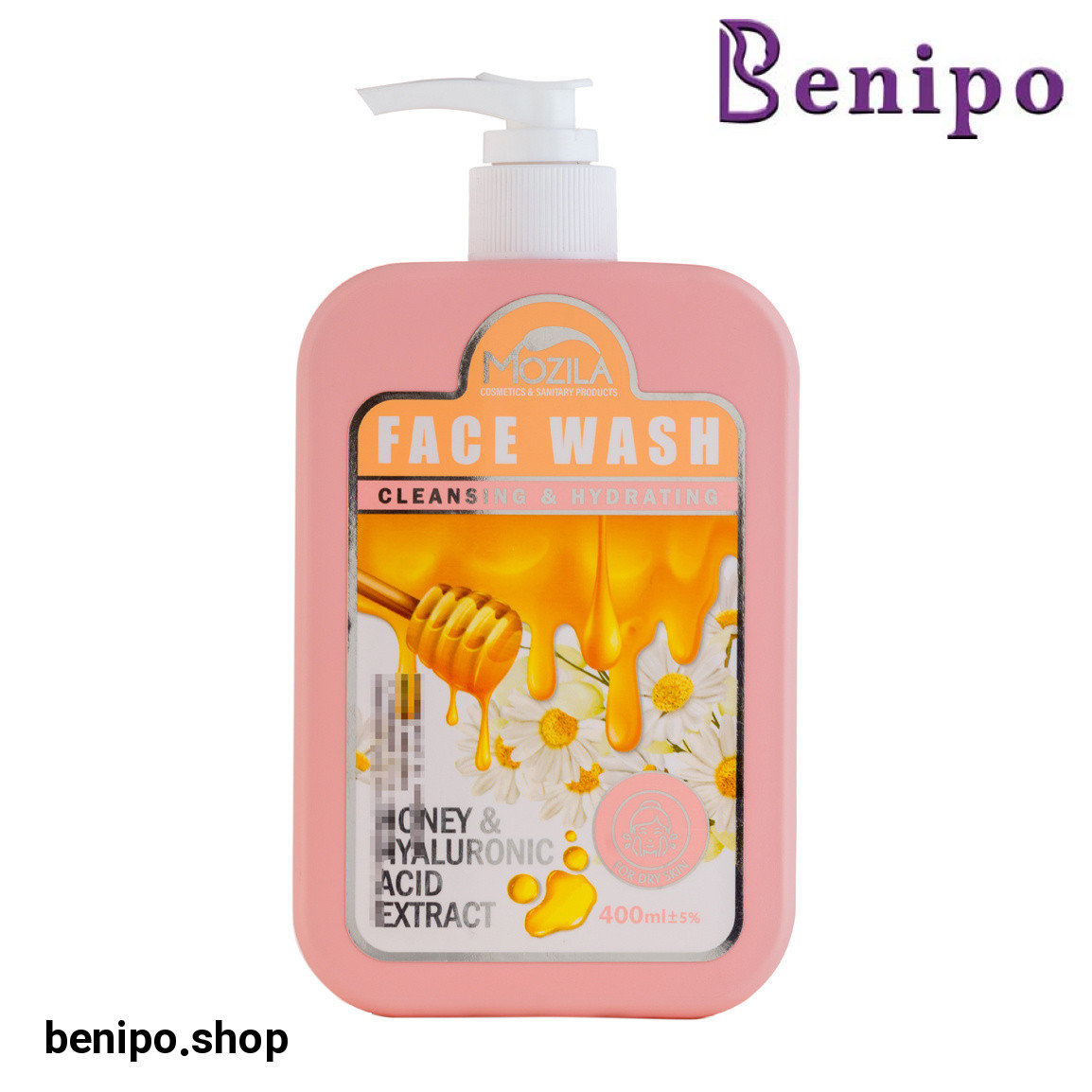 ژل شستشو صورت پوست خشک حاوی هیالورونیک اسید و عسل  400میل