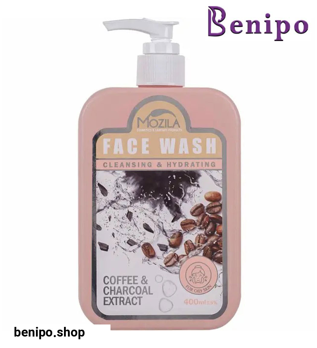 ژل شستشو صورت مناسب پوست چرب حاوی پودر ذغال و قهوه 400میل