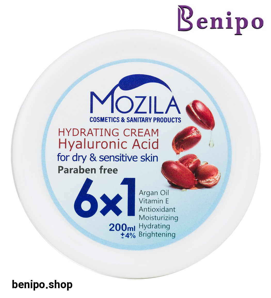 کرم آبرسان حاوی هیالورونیک اسید و روغن هسته آرگان مناسب پوست خشک و حساس 200میل