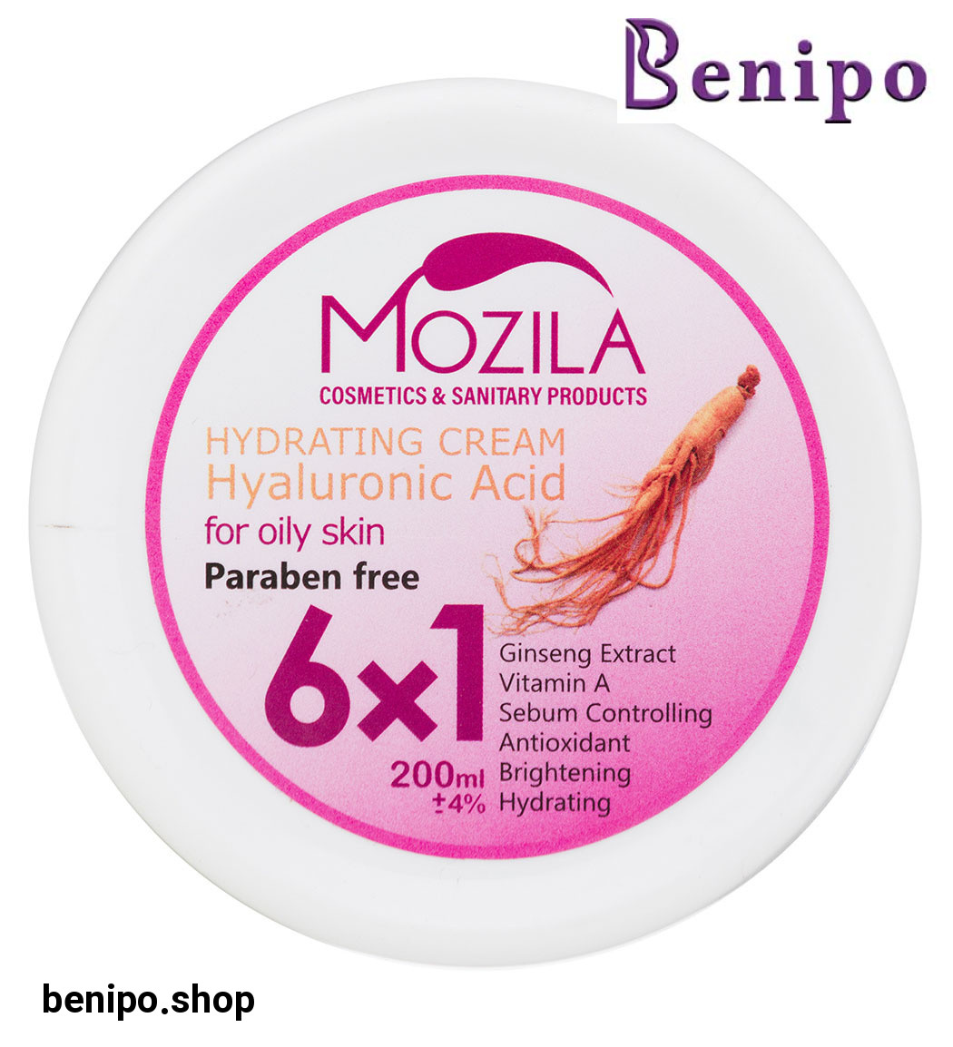 کرم آبرسان حاوی هیالورونیک اسید و عصاره جینسینگ مناسب پوست چرب 200میل