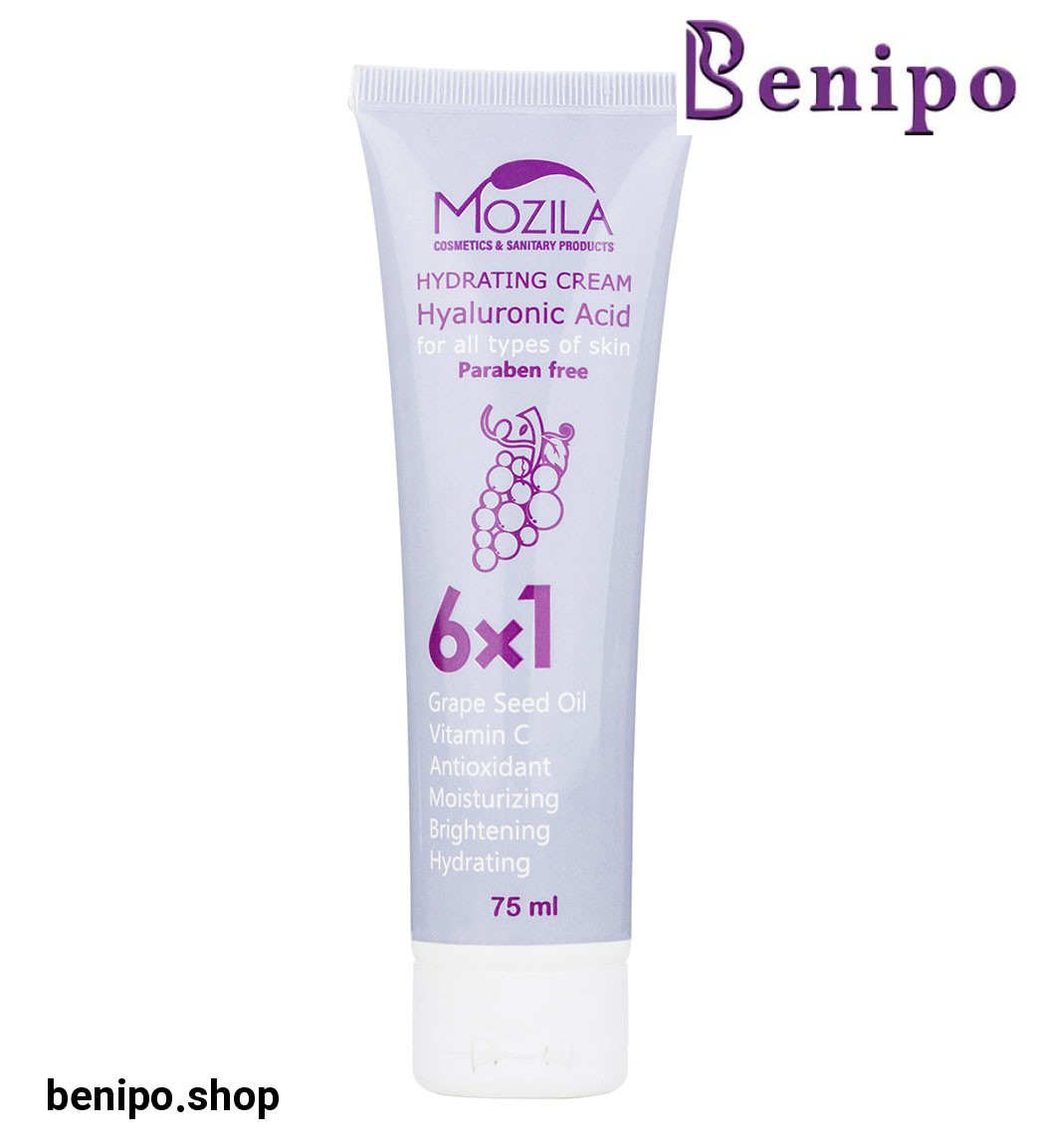 کرم آبرسان حاوی هیالورونیک اسید و روغن هسته انگور مناسب انواع پوست 75میل