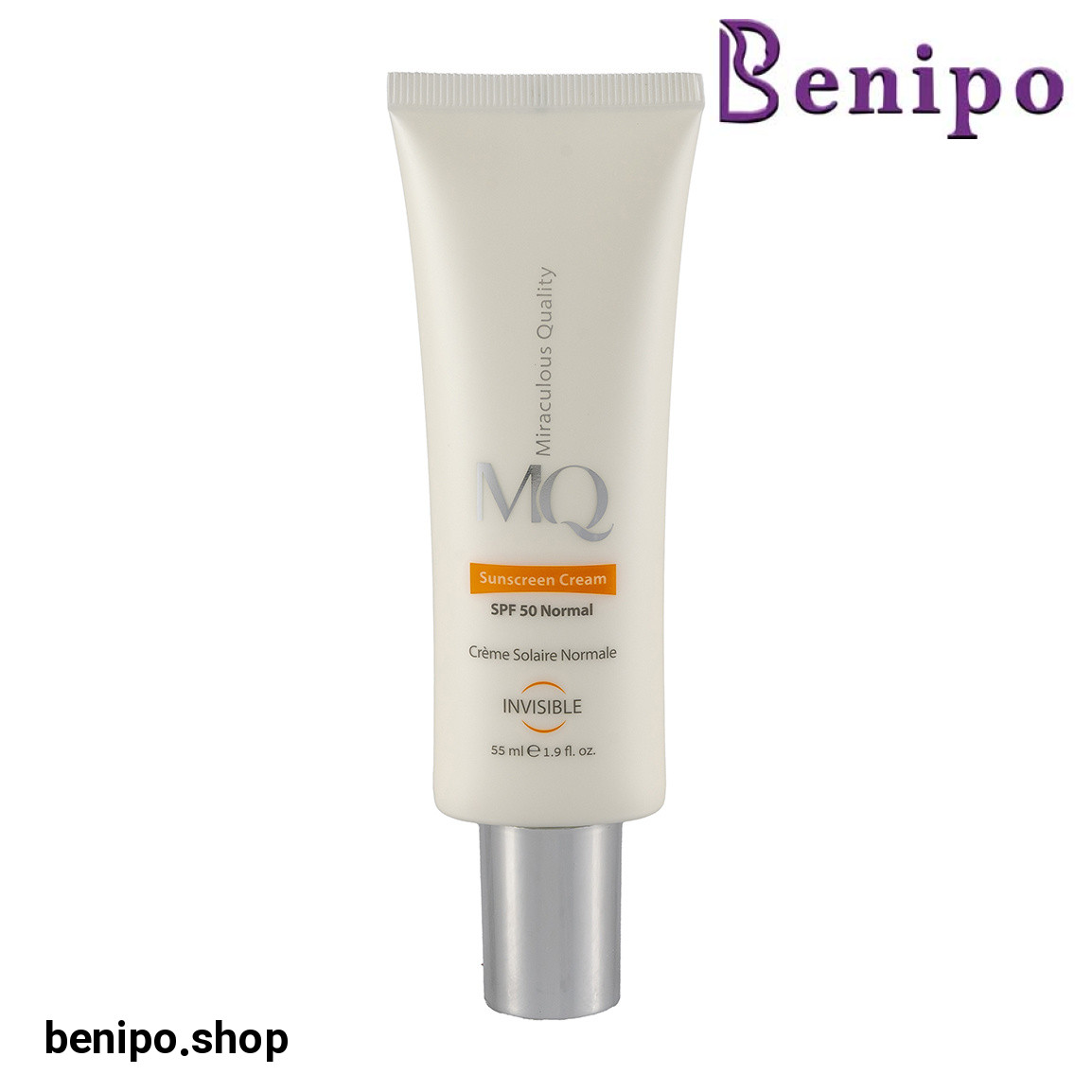 کرم ضد آفتاب بی رنگ با SPF50 مناسب پوست نرمال و خشک حجم 55 میلی لیتر