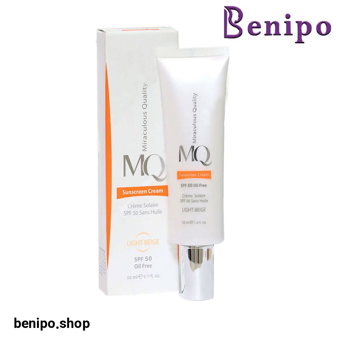 کرم ضد آفتاب رنگی با SPF50 مناسب پوست چرب و مستعد جوش و آکنه حجم 55 میلی لیتر