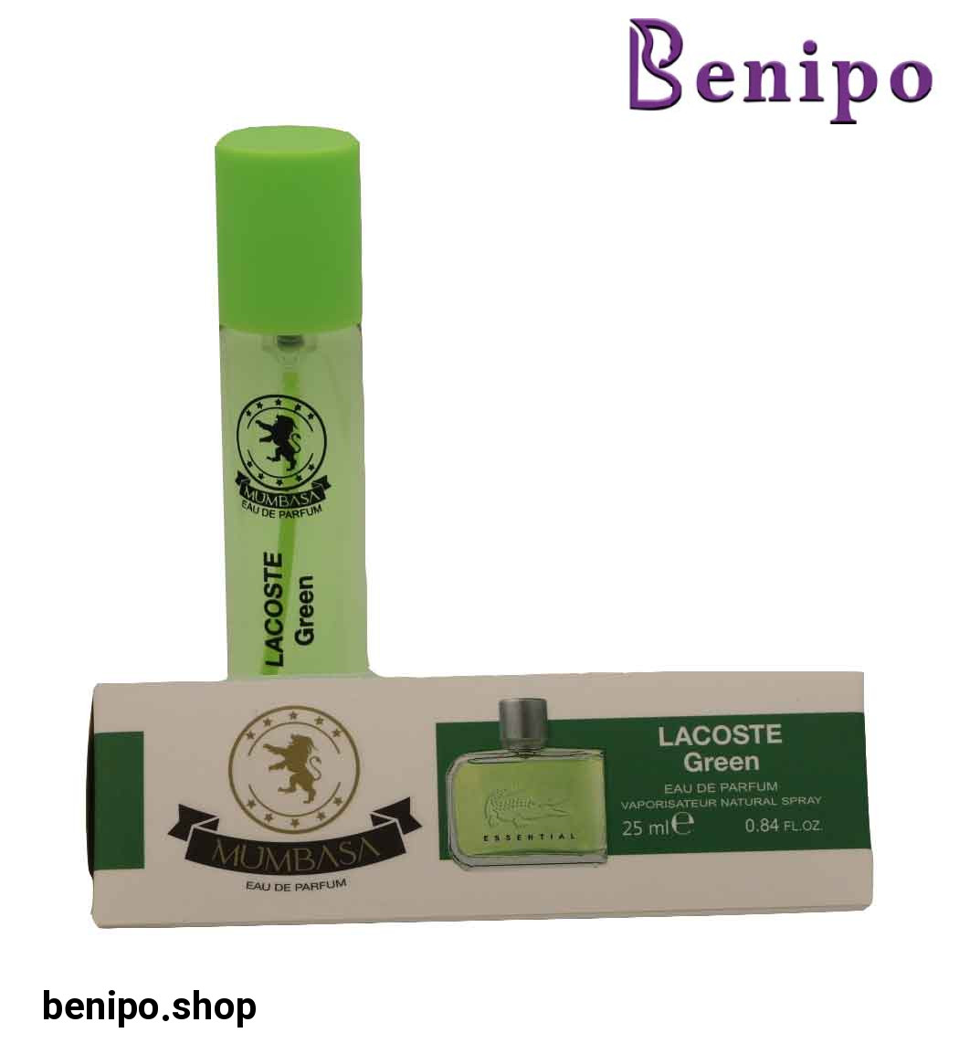 عطر جیبی مردانه مدل مونت لاکوست سبز 25میل