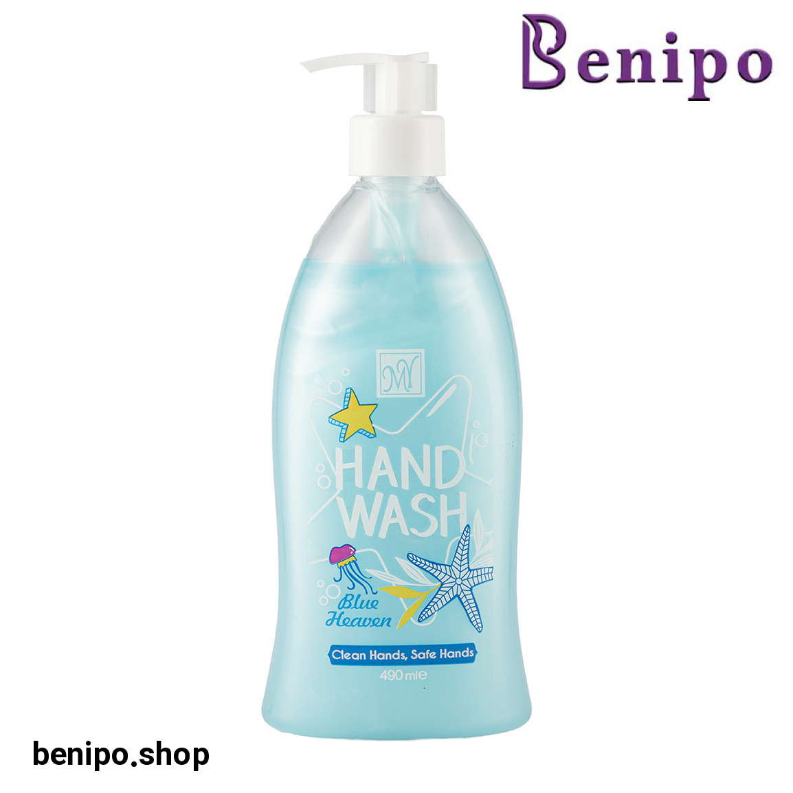 مایع دستشویی صدفی مدل آبی حجم 490 میلی لیتر