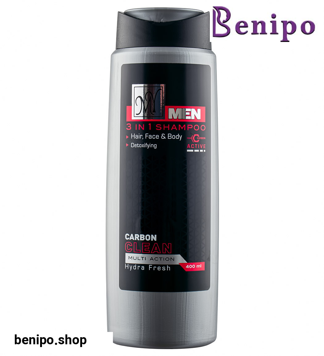 شامپو 3 در 1 سر، صورت و بدن آقایان مدل کربن کلین 400 میل