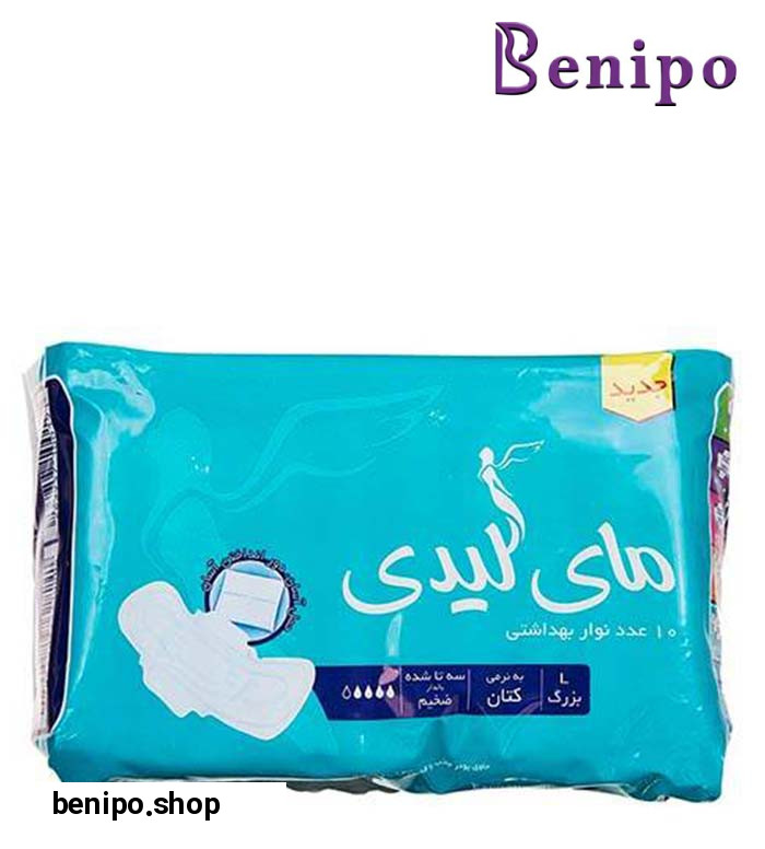 نوار بهداشتی بالدار کتان بزرگ 10 عددی