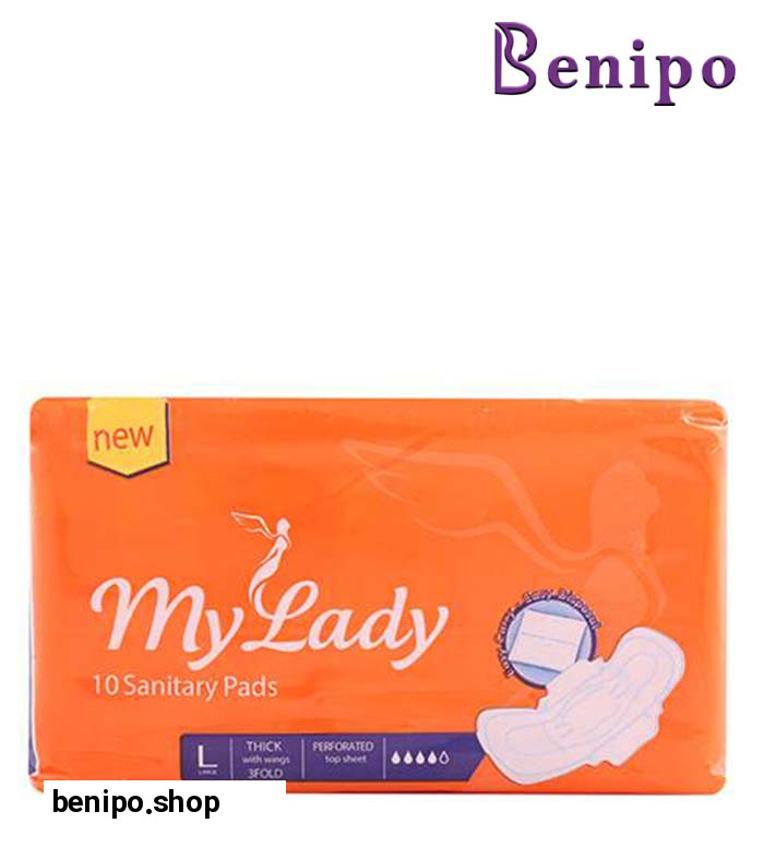 نوار بهداشتی بالدار مشبک بزرگ 10 عددی