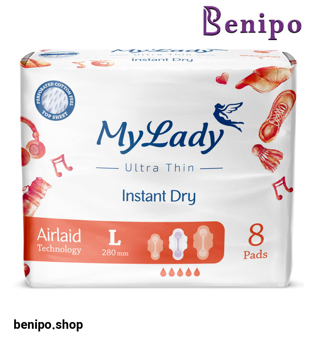 پک 5 عددی نواربهداشتی اولترا مدل همیشه خشک سایز بزرگ 8 عددی