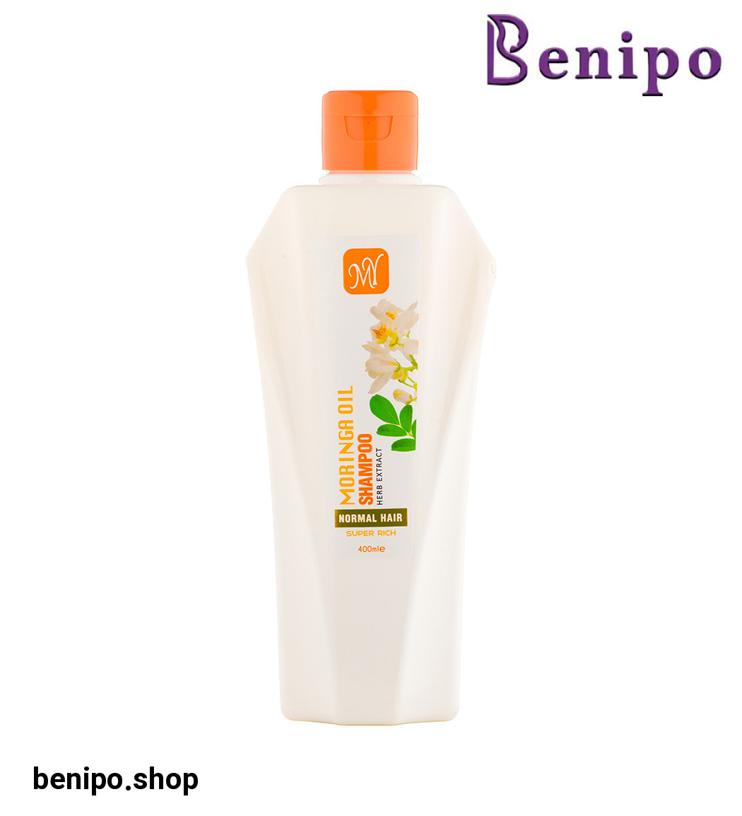 شامپو گیاهی مورینگا مناسب مو معمولی حجم 400 میل