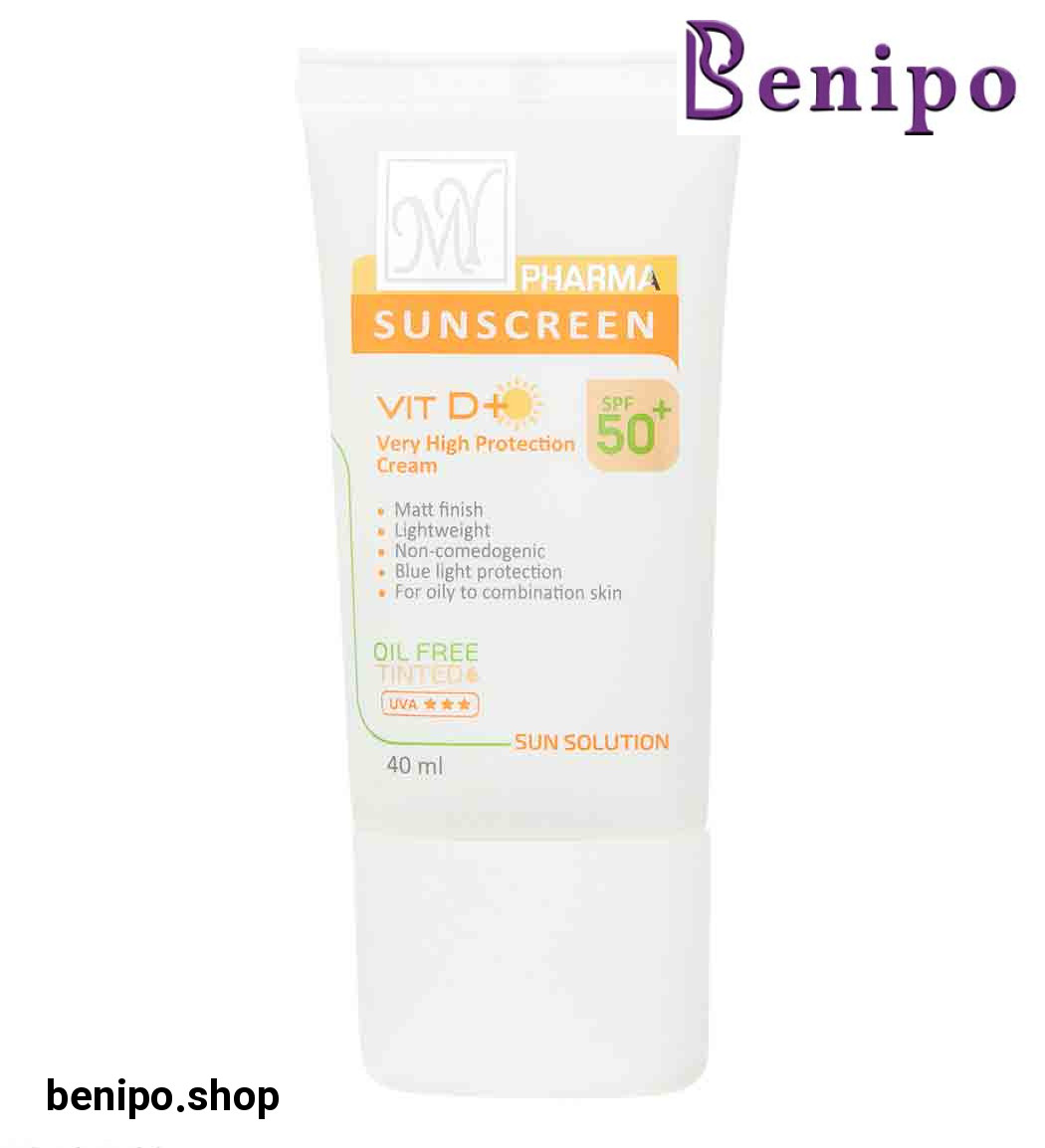 ‫کرم ضد آفتاب SPF50 سان سلوشن فاقد چربی بی رنگ 40میل