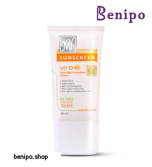 کرم ضد آفتاب SPF50 سان سلوشن فاقد چربی رنگی 40میل
