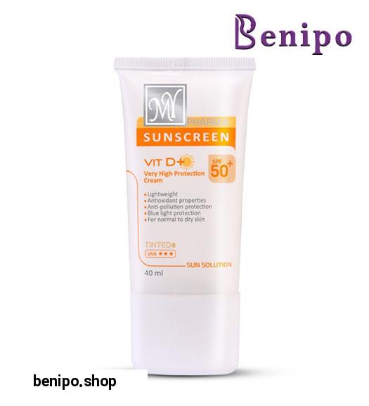 کرم ضد آفتاب SPF50 سان سلوشن مناسب انواع پوست رنگی 40میل