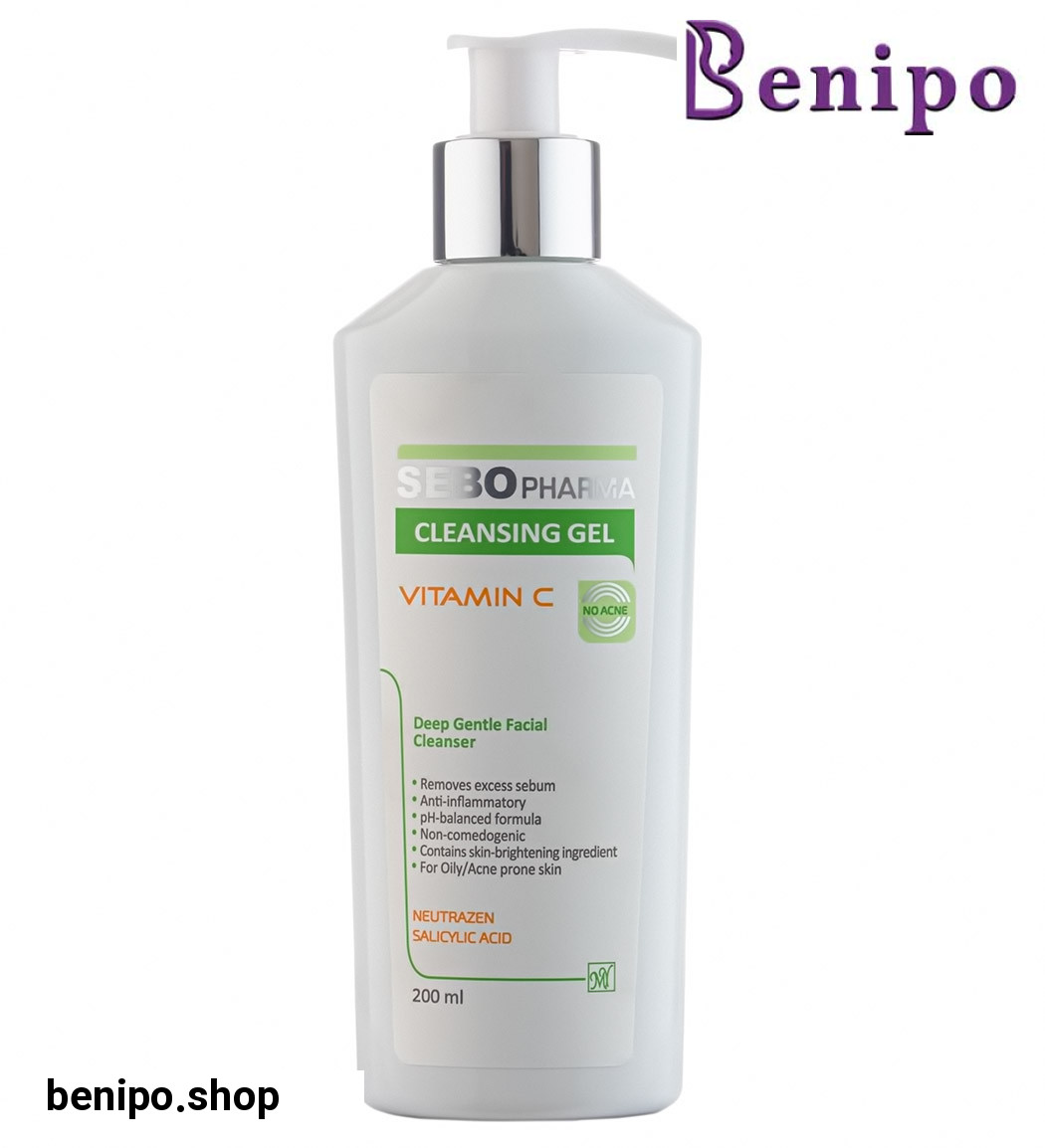 ژل شست و شوی صورت حاوی ویتامین C سبو فارما 200 میل