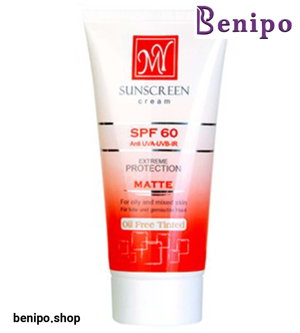 کرم ضد آفتاب فاقد چربی اس پی اف 60 مات رنگ طبیعی