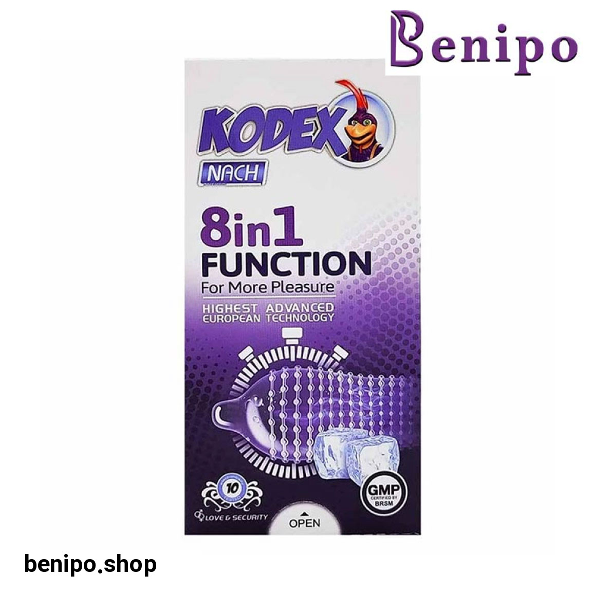 کاندوم مدل 8In1 Function بسته 10 عددی