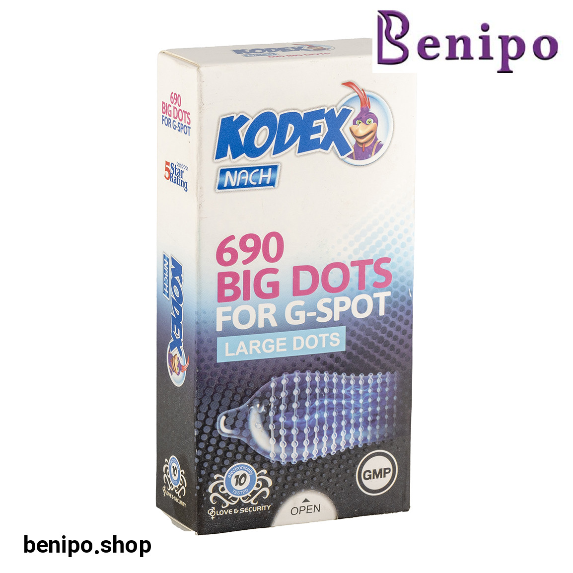 کاندوم 10 عددی خاردار مدل بیگ داتس