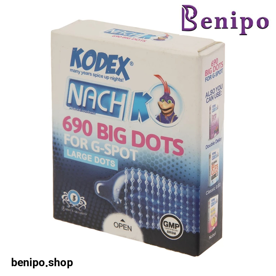 کاندوم 3 عددی خاردار مدل بیگ داتس