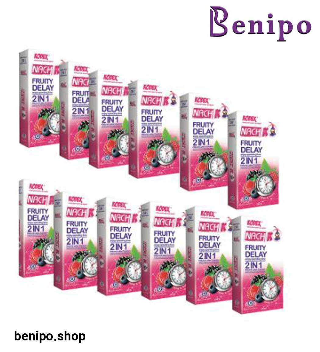 کاندوم مدل Fruity 2in1 بسته 12 عددی