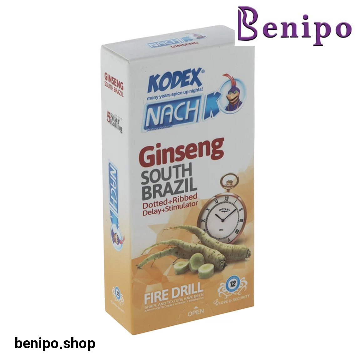 کاندوم 12 عددی تاخیری خاردار تحریک کننده مدل جینسینگ