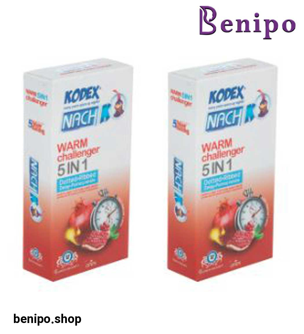 کاندوم 12 عددی مدل Warm Challenger 5 in1 مجموعه 2 عددی