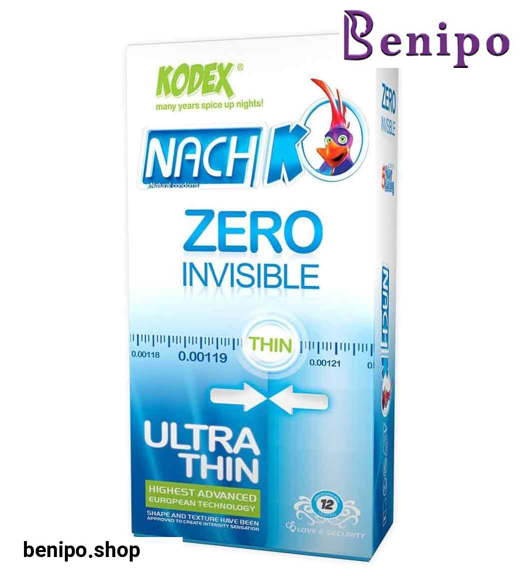 کاندوم 12 عددی بسیار نازک مدل زیرو اینویزیبل