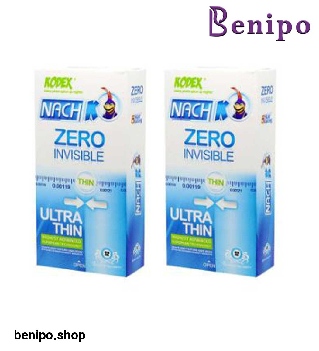 کاندوم 12 عددی مدل Zero Invisible مجموعه 2 عددی