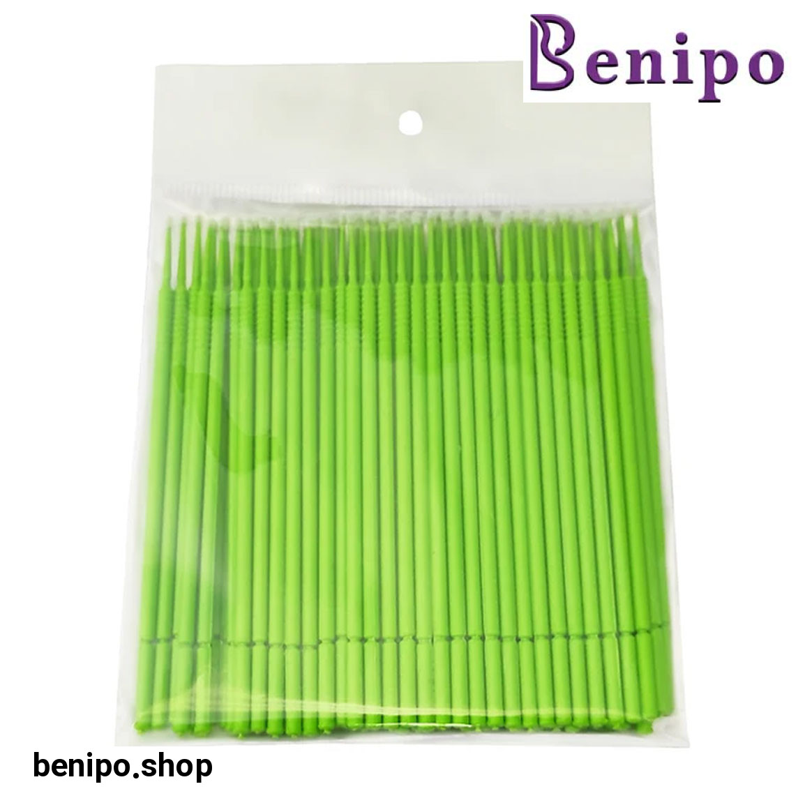 قلم میکرو براش ناخن و مژه مدل 4 بسته 100 عددی