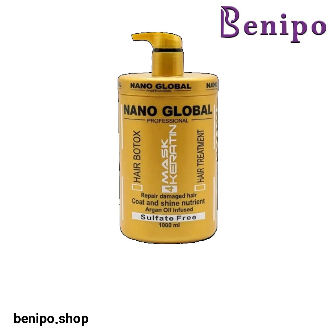 ماسک مو داخل حمام  مدل بعد کراتین طلایی حجم 1000 میلی لیتر