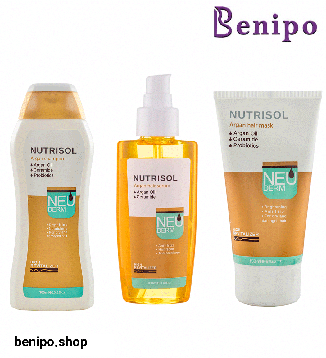 پک سرم مو آرگان نوتریسل و شامپو آرگان و ماسک مو آرگان نوتریسل حجم 150 میل