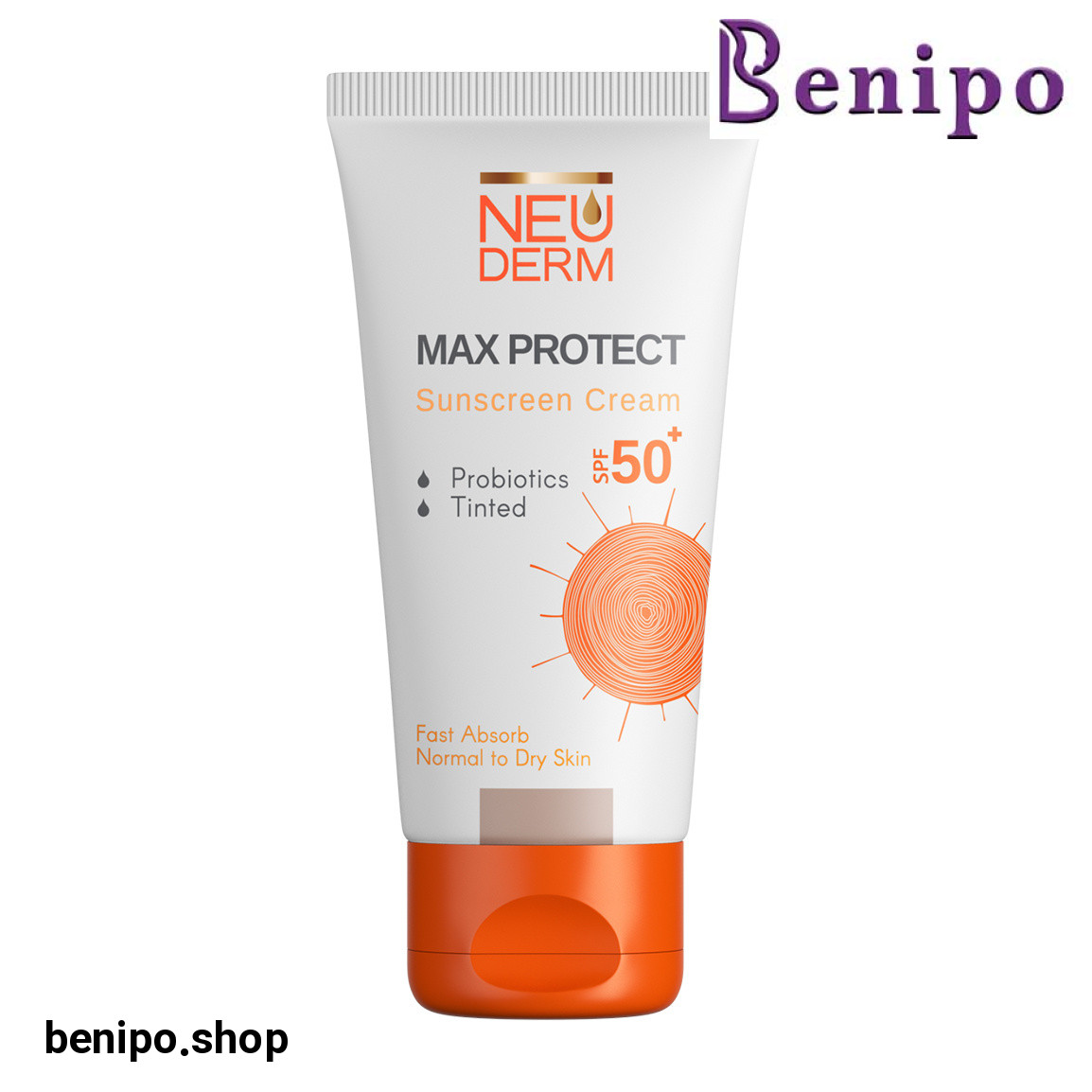 ‫کرم ضد آفتاب مکس پروتکت رنگی اس پی اف 50 مناسب پوست نرمال تا خشک