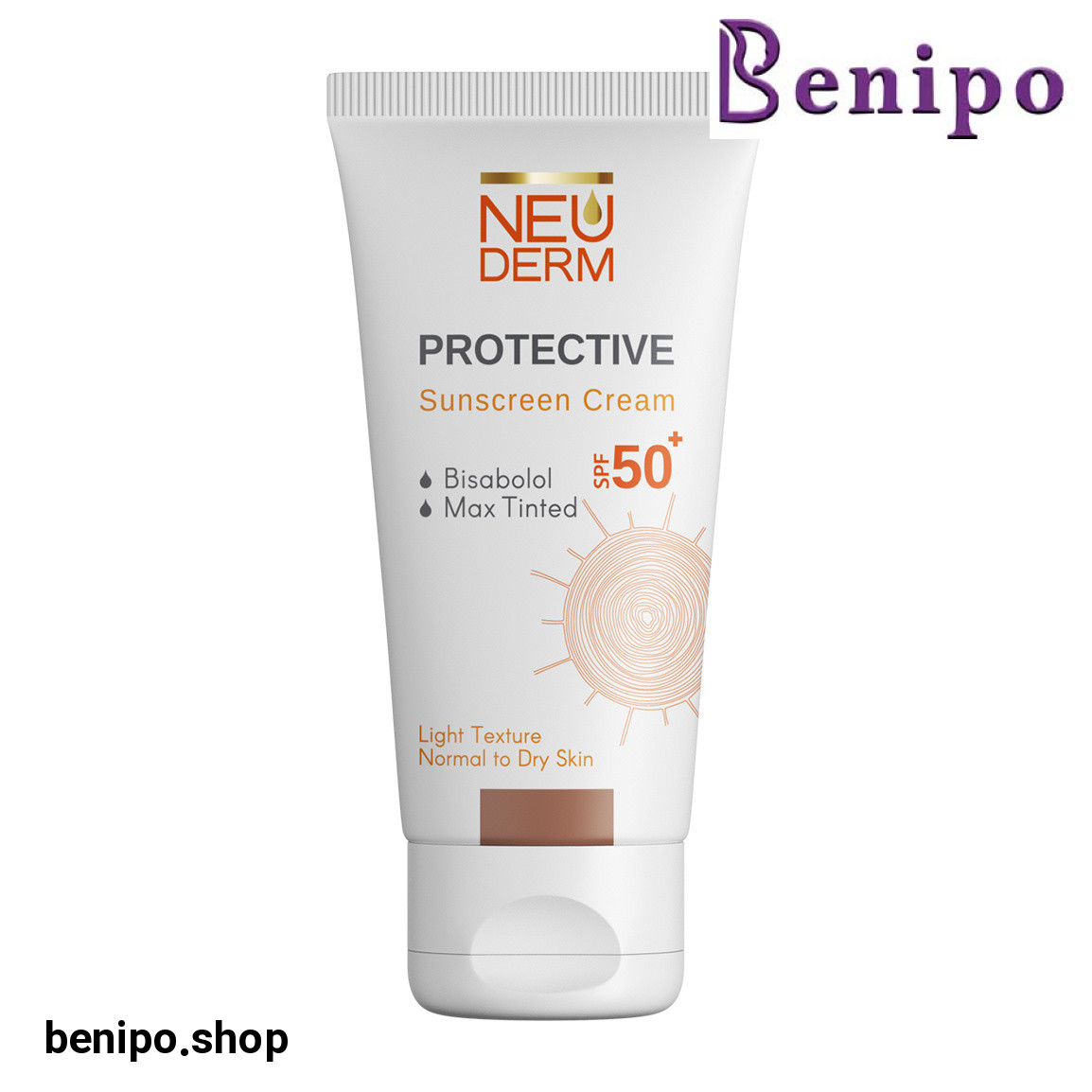 ضد آفتاب رنگی اس پی اف +50 مناسب پوستهای نرمال و خشک 50میل