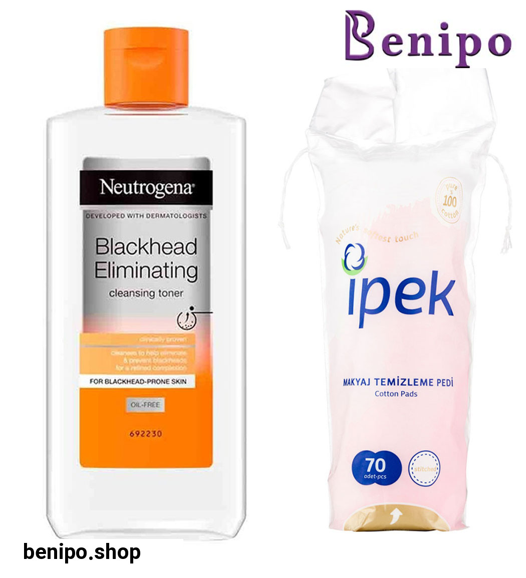 پک 2 عددی پد آرایش پاک کن 70 عددی ایپک و تونر ضدجوش سرسیاه مدل Blckhead Eliminating