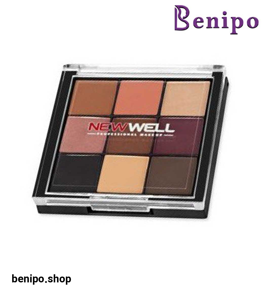 پالت سایه چشم 9 رنگ مدل پرسلن میکاپ