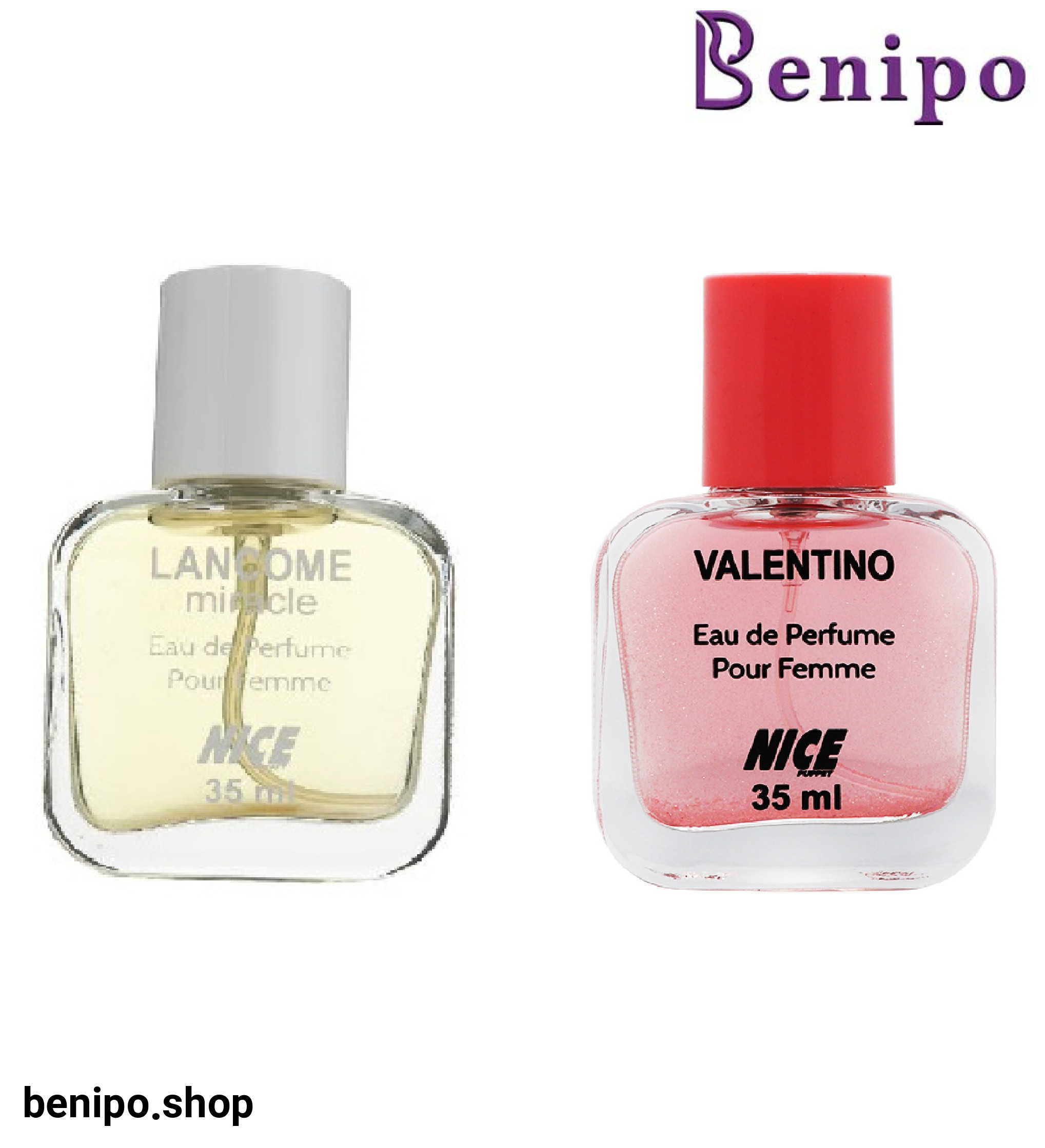 عطر جیبی زنانه مدل Valentino حجم 35 میل به همراه عطر جیبی زنانه مدل Lancome Miracle