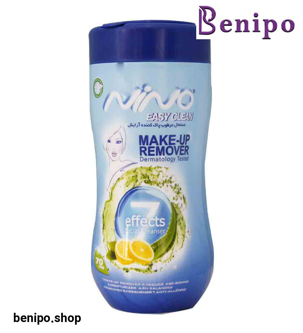 دستمال مرطوب پاک کننده آرایش 70 عددی