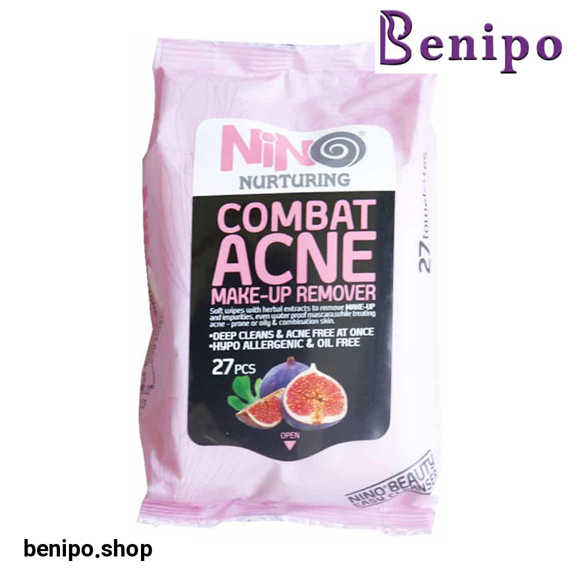 دستمال مرطوب پاک کننده آرایش مدل Combat Acne بسته 27 عددی