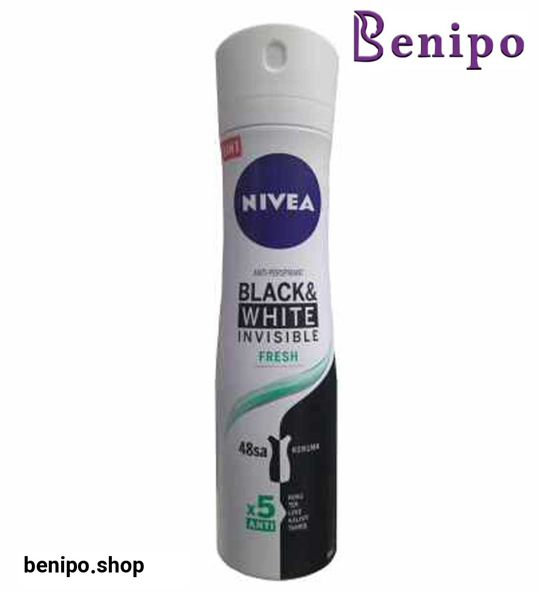 اسپري زنانه اينويزيبل بلك اند وايت فرش