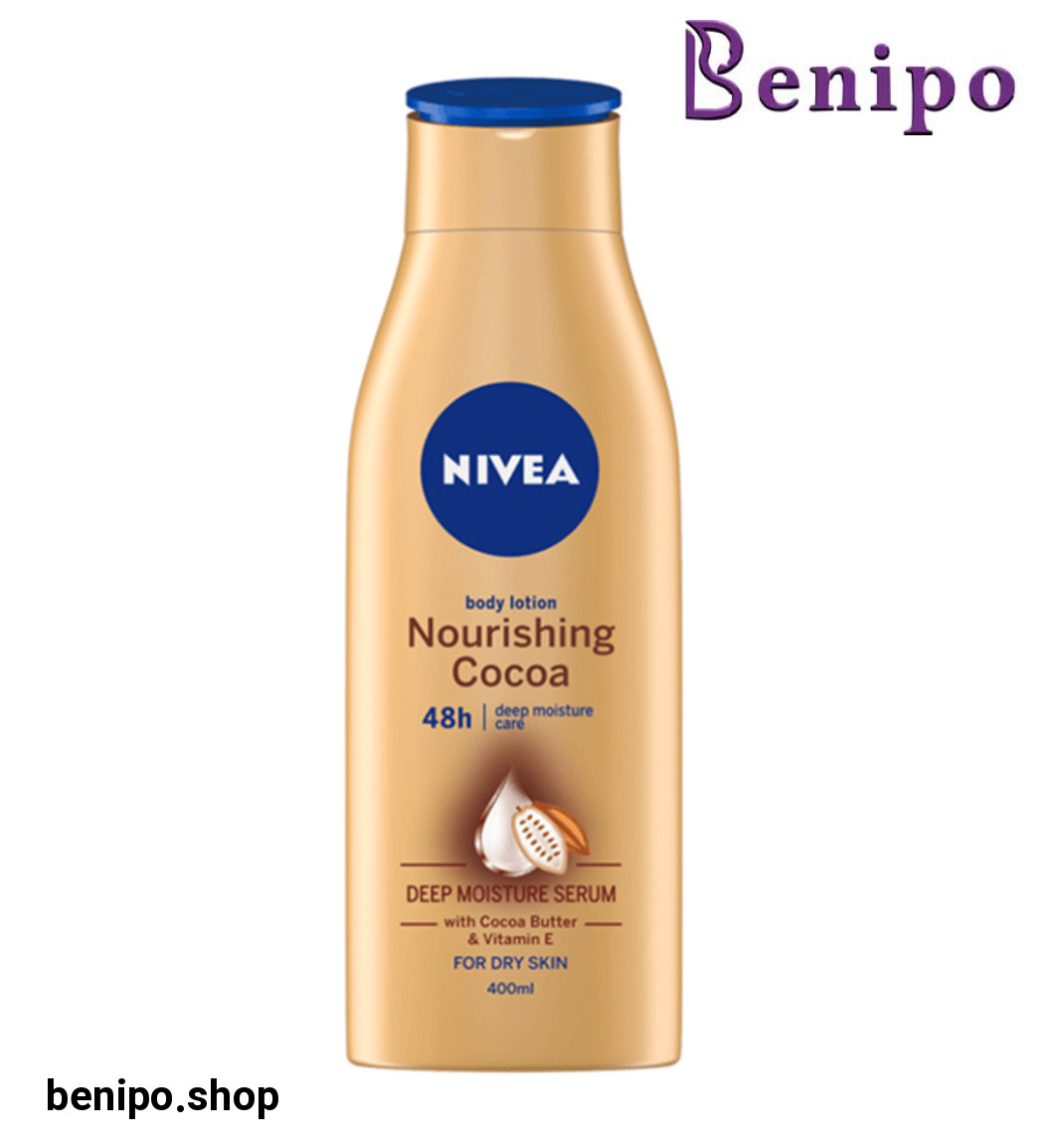 لوسیون تغذیه کننده بدن حاوی کره کاکائو مناسب پوست خشک حجم 400 میل
