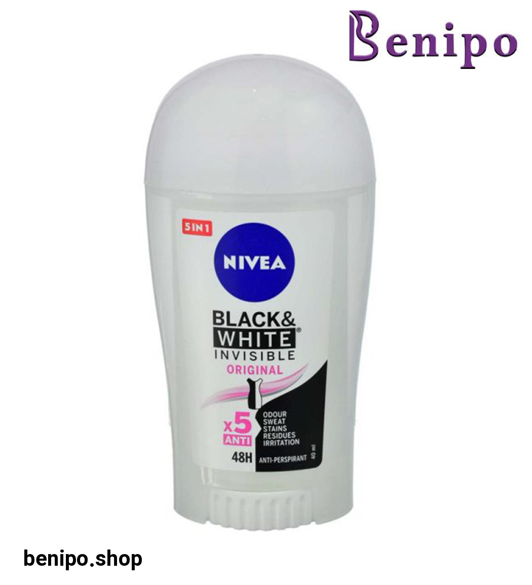 استیک ضد تعریق زنانه مدل Invisible Black And White حجم 40میل