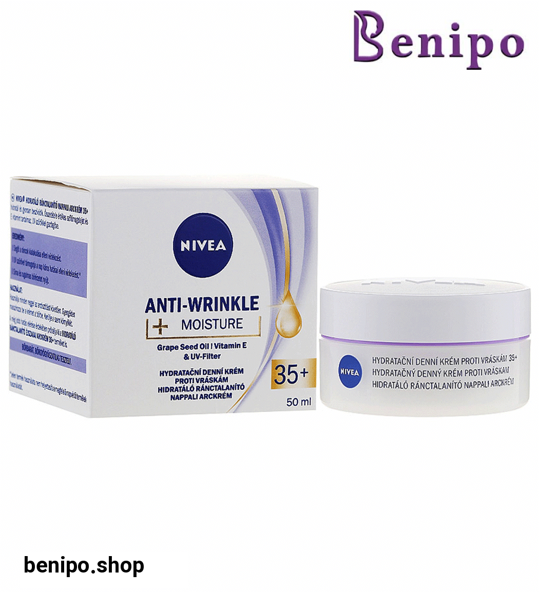 کرم ضد چروک و مرطوب کننده 35+ سال حاوی ویتامین E و روغن هسته انگور حجم 50 میل