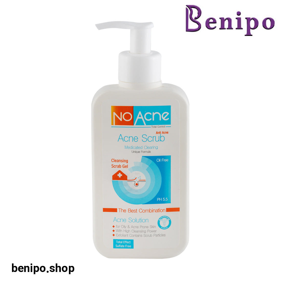 ژل اسکراب لایه بردار مدل Acne Solution مناسب پوست چرب و جوش دار حجم 235 میلی لیتر